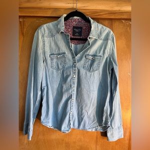 Distressed Chambray Shirt